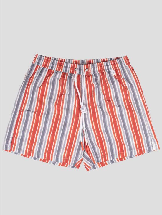 Isaia Isaia Gray Orange Pl Swim Trunks Gray / Orange 000