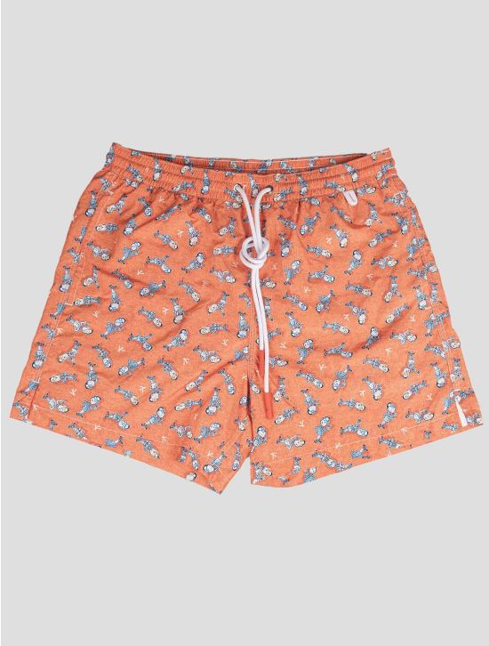 Isaia Isaia Orange Pl Swim Trunks Orange 000