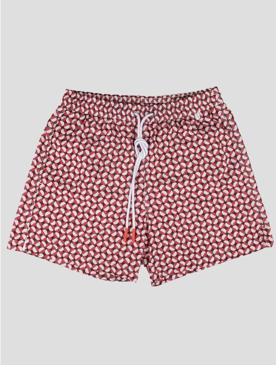 Isaia Isaia Red White Pl Swim Trunks Red / White 000