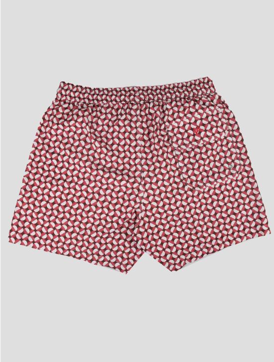 Isaia Isaia Red White Pl Swim Trunks Red / White 001