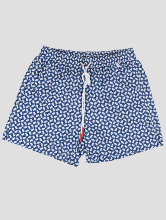 Isaia Isaia Blue White Pl Swim Trunks Blue / White 000