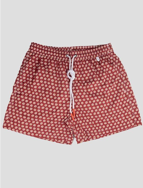 Isaia Isaia Burgundy Pl Swim Trunks Burgundy 000