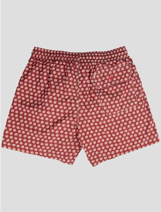 Isaia Isaia Burgundy Pl Swim Trunks Burgundy 001