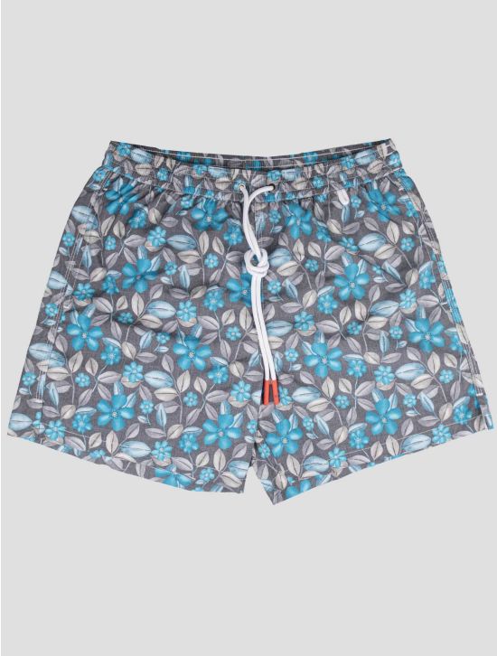 Isaia Isaia Blue Gray Pl Swim Trunks Blue / Gray 000