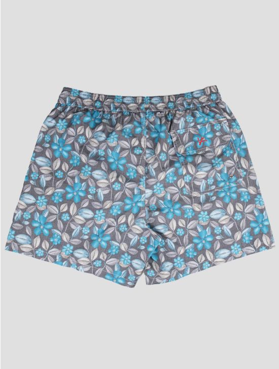 Isaia Isaia Blue Gray Pl Swim Trunks Blue / Gray 001