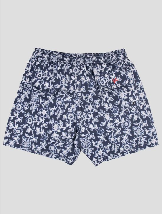 Isaia Isaia Blue White Pl Swim Trunks Blue / White 001