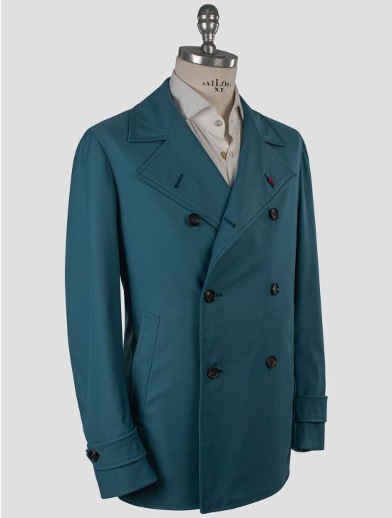 Isaia Isaia Light Blue Wool Pa Pl Silk Coat Light Blue 001