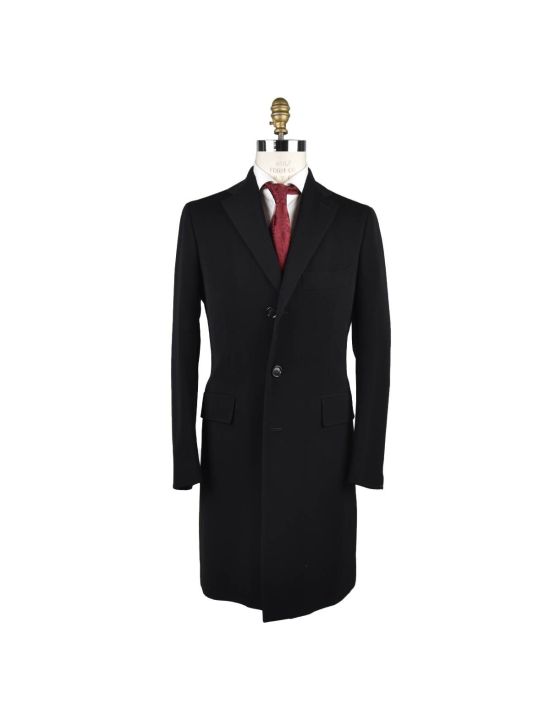 Cesare Attolini Cesare Attolini Black Wool Cotton Overcoat Black 000