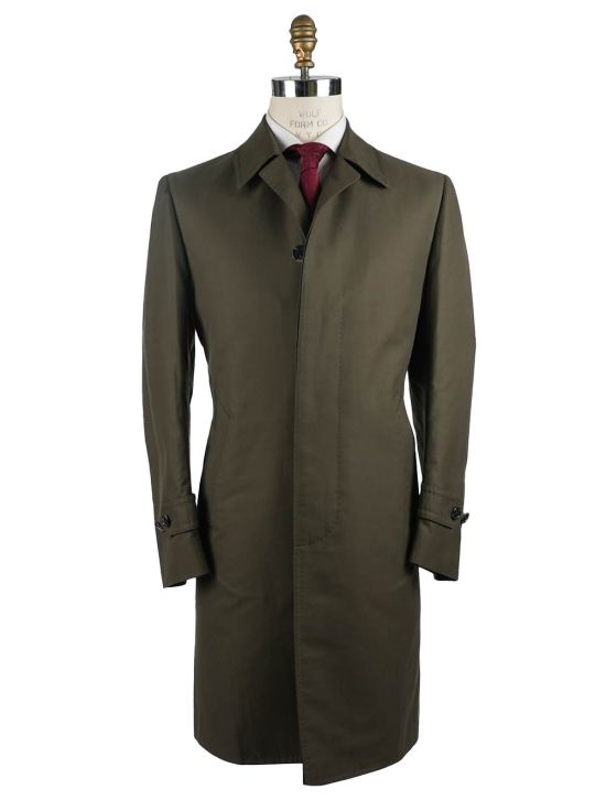 Cesare Attolini Cesare Attolini Green Cotton Overcoat Green 000