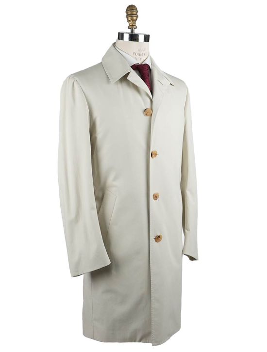 Cesare Attolini Cesare Attolini Light Beige Cotton Overcoat Light Beige 001