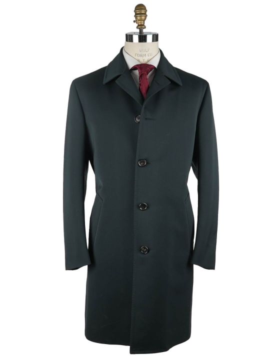 Cesare Attolini Cesare Attolini Green Wool Cotton Overcoat Green 000