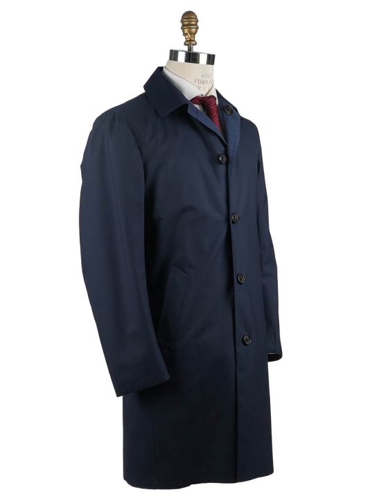 Cesare Attolini Cesare Attolini Blue Cashmere Trench Coat Blue 001