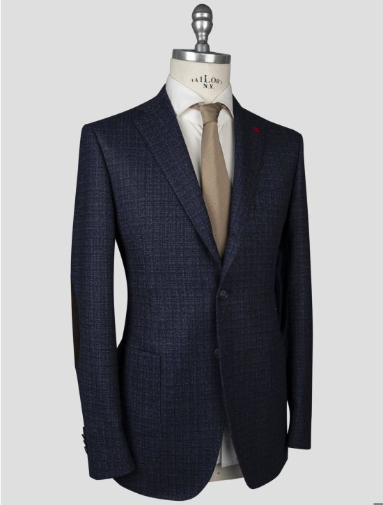 Isaia Isaia Blue Virgin Wool Blazer Blue 001