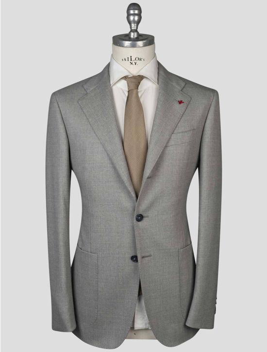 Isaia Isaia Gray Virgin Wool Ea Blazer Gray 000