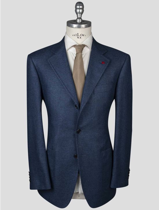 Isaia Isaia Blue Silk Wool Cv Blazer Blue 000