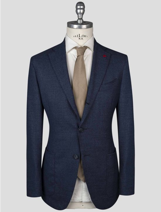 Isaia Isaia Blue Virgin Wool Blazer Blue 000