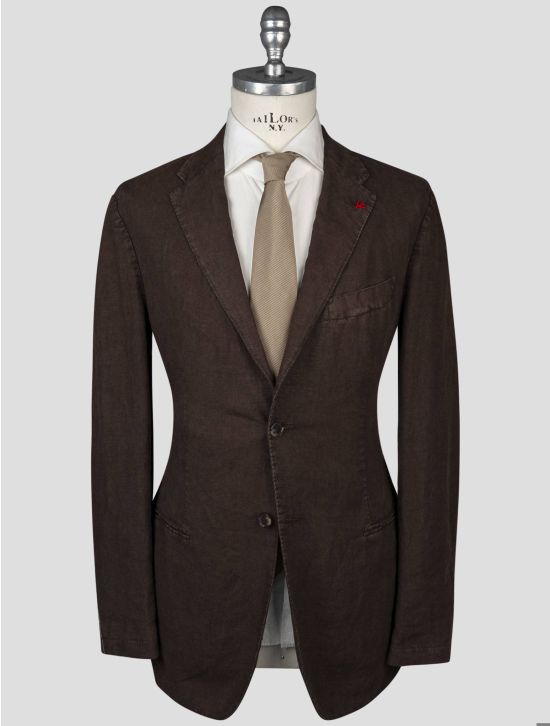 Isaia Isaia Brown Linen Blazer Brown 000