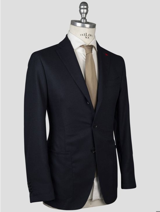 Isaia Isaia Blue Wool Blazer Blue 001