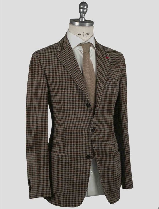 Isaia Isaia Brown Wool Pa Ea Blazer Brown 001