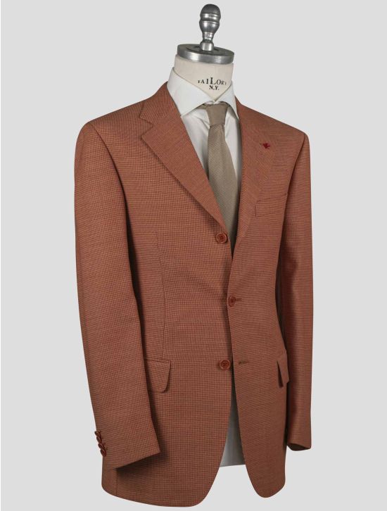 Isaia Isaia Orange Wool Blazer Orange 001