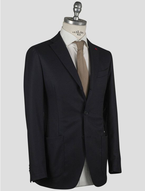 Isaia Isaia Dark Blue Wool Blazer Dark Blue 001