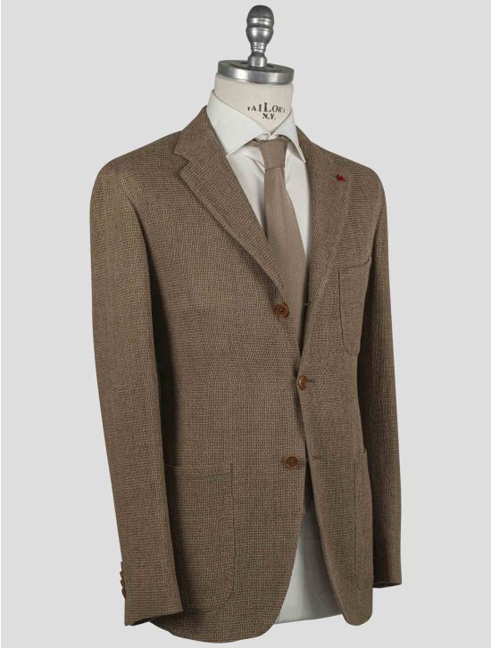 Isaia Isaia Beige Linen Blazer Beige 001