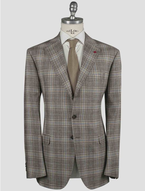 Isaia Isaia Multicolor Wool Linen Blazer Multicolor 000