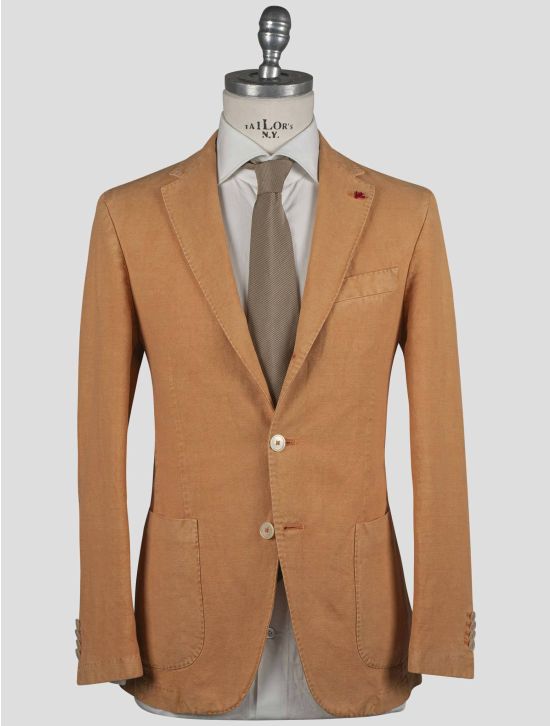 Isaia Isaia Orange Linen Cotton Blazer Orange 000