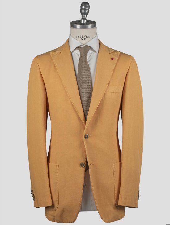 Isaia Isaia Orange Linen Cotton Blazer Orange 000