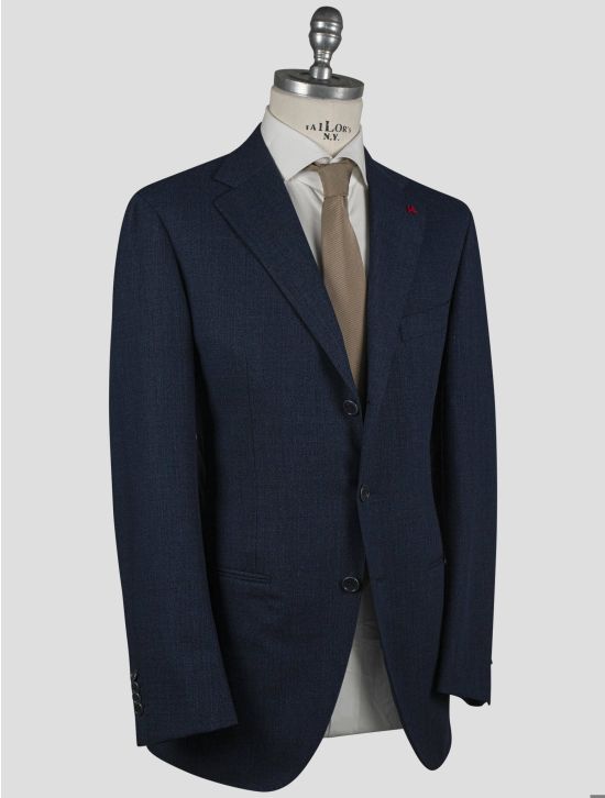 Isaia Isaia Blue Virgin Wool Blazer Blue 001