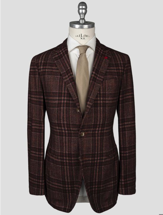 Isaia Isaia Burgundy Wool Pa Blazer Burgundy 000