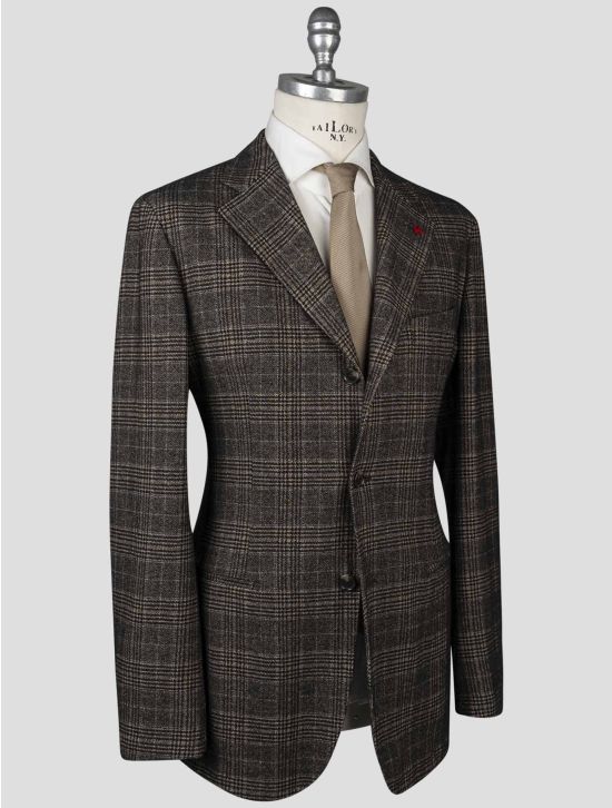 Isaia Isaia Brown Wool Cotton Blazer Brown 001