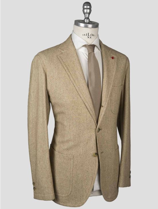 Isaia Isaia Beige Wool Cotton Blazer Beige 001