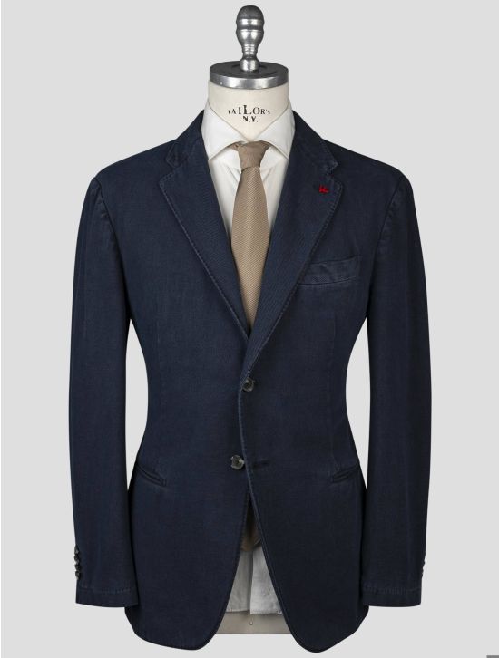 Isaia Isaia Blue Cotton Blazer Blue 000