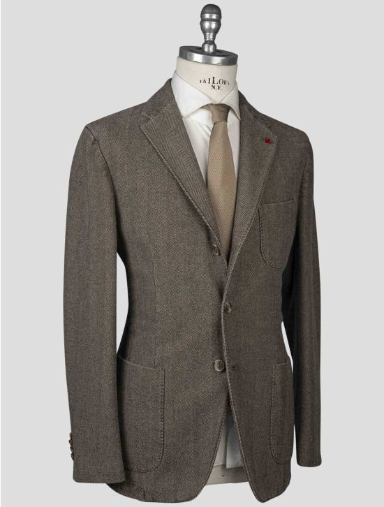 Isaia Isaia Brown Cotton Blazer Brown 001