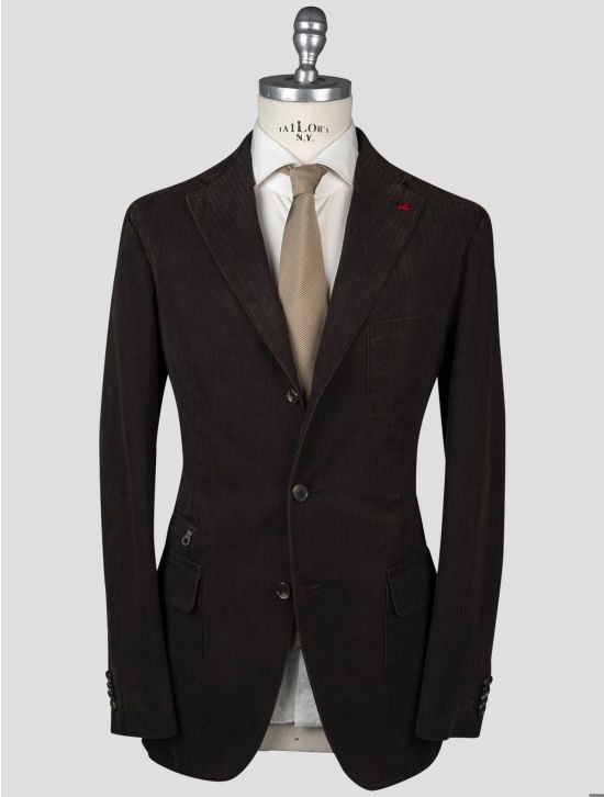 Isaia Isaia Brown Cotton Blazer Brown 000