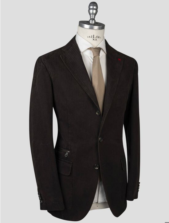 Isaia Isaia Brown Cotton Blazer Brown 001