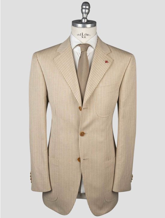 Isaia Isaia Beige Cotton Linen Blazer Beige 000