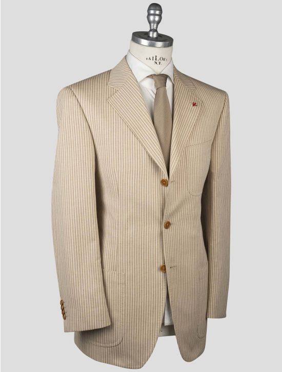 Isaia Isaia Beige Cotton Linen Blazer Beige 001