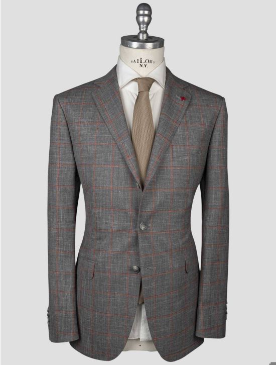 Isaia Isaia Multicolor Wool Linen Blazer Multicolor 000