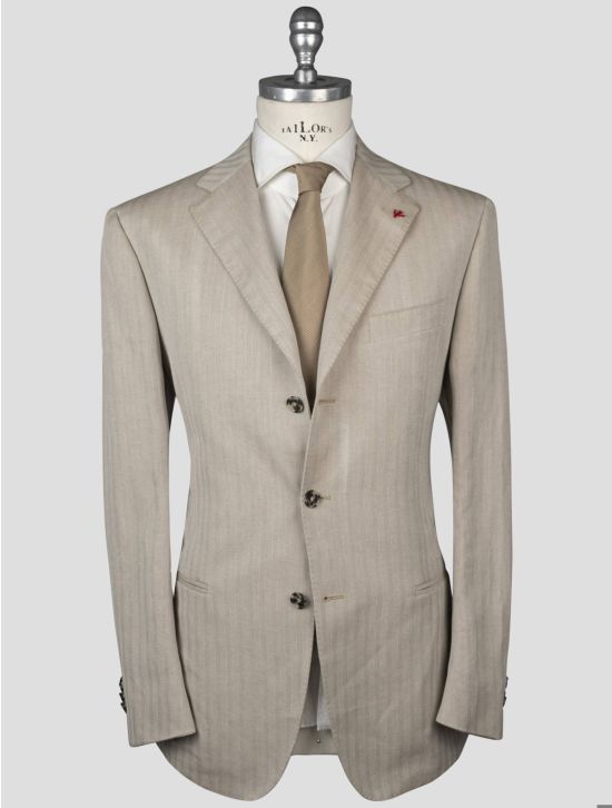 Isaia Isaia Beige Cotton Linen Blazer Beige 000