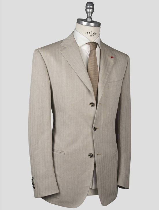 Isaia Isaia Beige Cotton Linen Blazer Beige 001