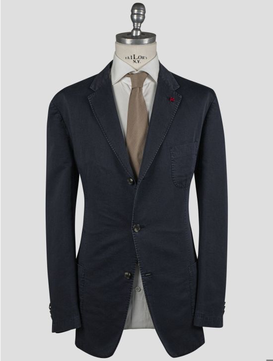 Isaia Isaia Blue Cotton Silk Blazer Blue 000