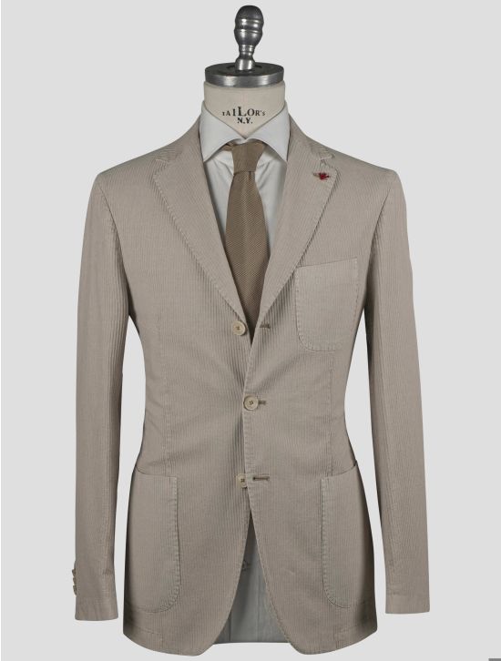 Isaia Isaia Beige Cotton Nylon Velvet Blazer Beige 000