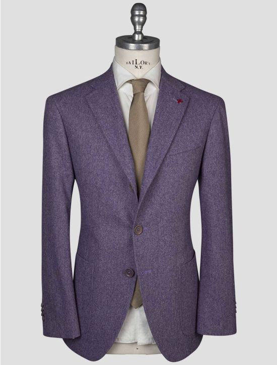 Isaia Isaia Purple Virgin Wool Blazer Purple 000