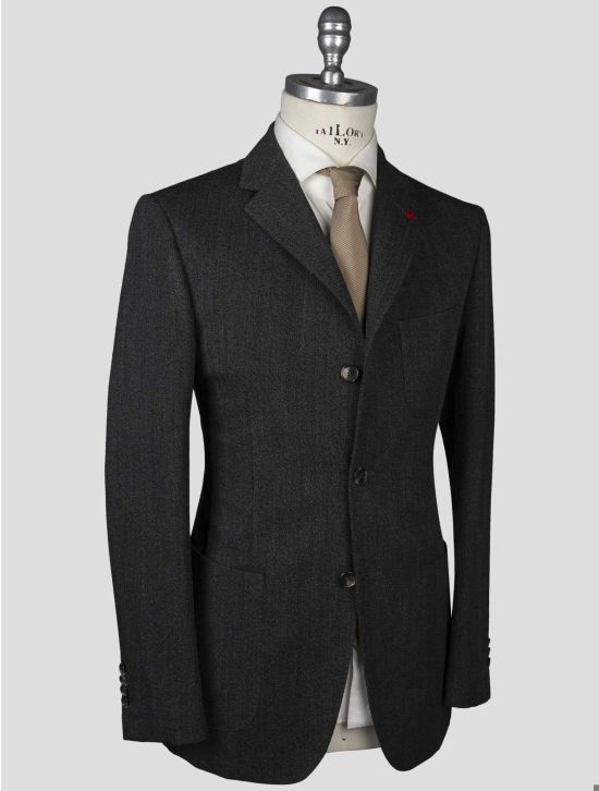 Isaia Isaia Gray Virgin Wool Blazer Gray 001