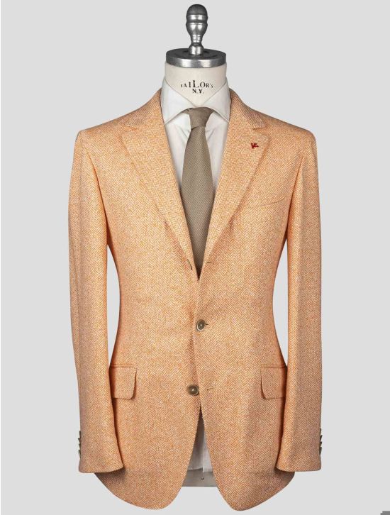 Isaia Isaia Orange Silk Blazer Orange 000