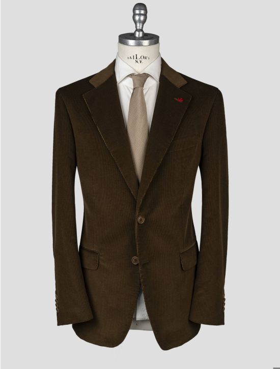 Isaia Isaia Brown Cotton Blazer Brown 000