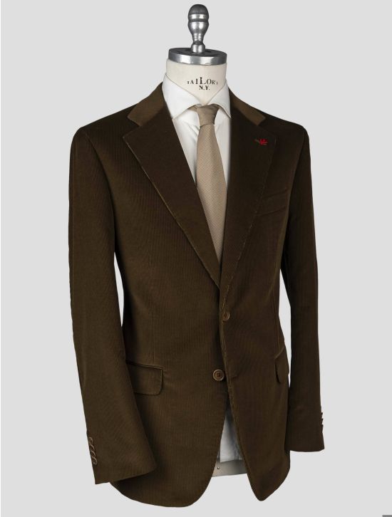 Isaia Isaia Brown Cotton Blazer Brown 001