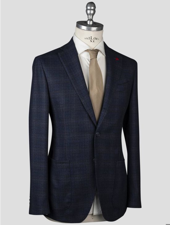 Isaia Isaia Blue Wool Blazer Blue 001